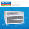 18,300 BTU 230-Volt Electronic Window AC w/Electric Heater