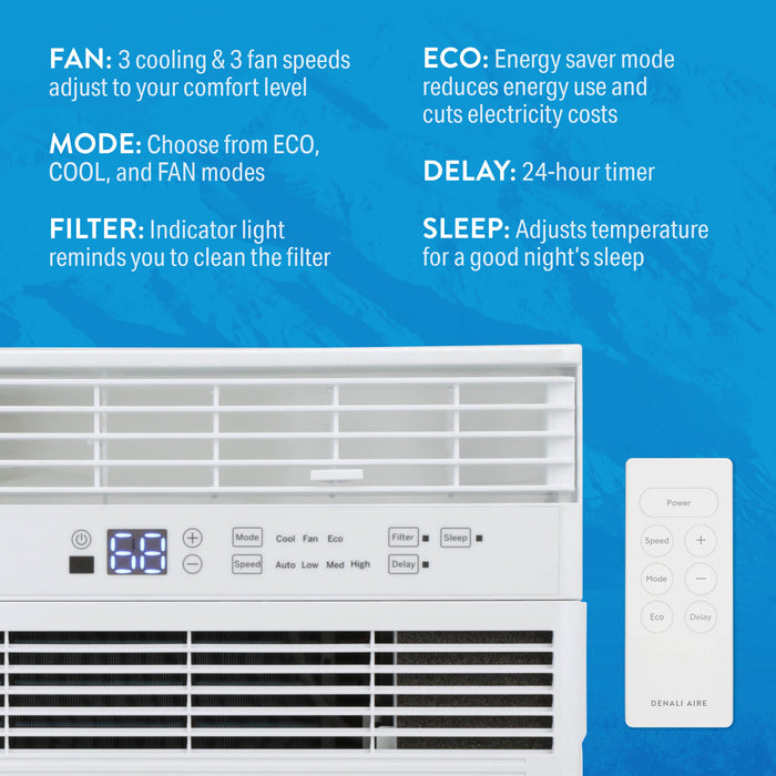 8,000 BTU 115-Volt Electronic Window AC