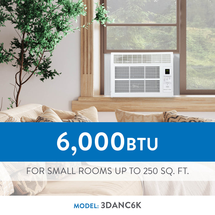 6,000 BTU 115-Volt Electronic Window AC
