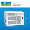 6,000 BTU 115-Volt Electronic Window AC