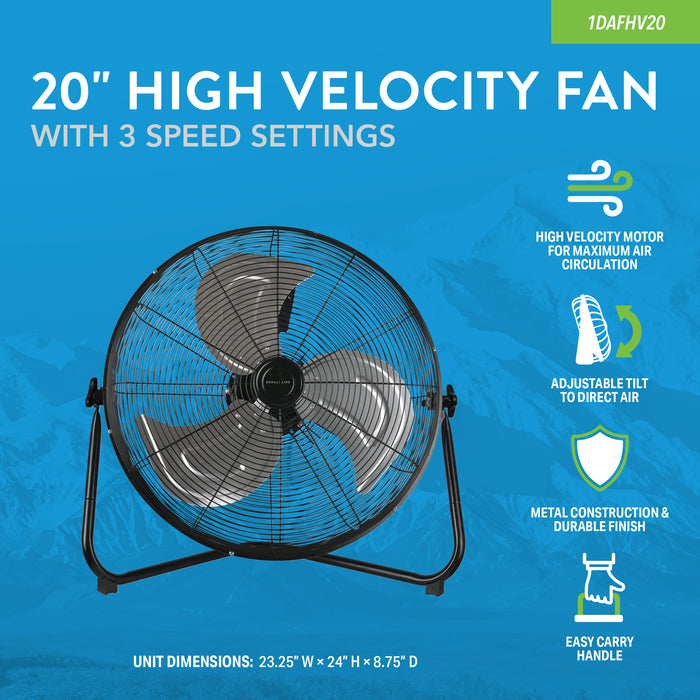20" High Velocity Floor Fan