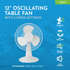 12" Oscillating Table Fan