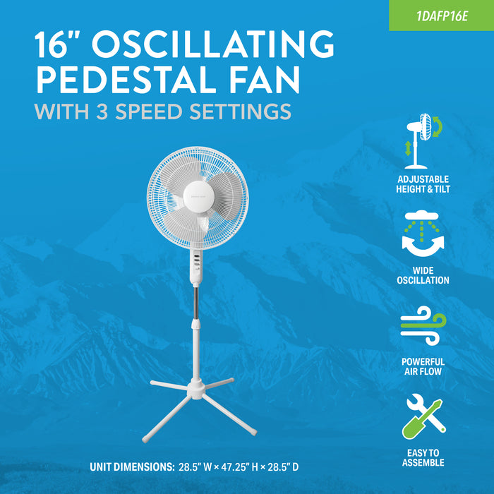 16" pedestal fan with quad base