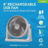 8" Rechargeable Table Fan